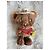 Louis Vuitton Louis Bear Ciondolo Western Cowboy M03176 Marrone Bianco Rosso D'oro - vista 3