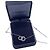 Collana Tiffany & Co. Charma Doppio Anello Diamanti Oro Bianco 18k Argento
