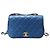 Borsa Chanel Classic Flap in pelle blu