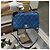 Borsa Chanel Classic Flap in pelle blu - vista 2