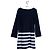 Sonia Rykiel gestreiftes Strickkleid aus Wolle - Schwarz-Grau - Ansicht 2