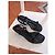 Prada flache Sandalen aus schwarzem Lackleder - Ansicht 2
