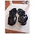 Prada flache Sandalen aus schwarzem Lackleder - Ansicht 3