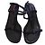 Prada flache Sandalen aus schwarzem Lackleder