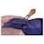 Hermès Lindy Beach Borsa Tote in Tela Blu e Pelle Viola Porpora  - vista 15