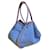 Hermès Lindy Beach Borsa Tote in Tela Blu e Pelle Viola Porpora  - vista 17