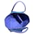 Hermès Lindy Beach Borsa Tote in Tela Blu e Pelle Viola Porpora  - vista 8