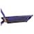 Hermès Lindy Beach Borsa Tote in Tela Blu e Pelle Viola Porpora  - vista 9