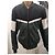 Autre Marque Giacca Bomber Varsity Tigha Lana e Pelle Nero Bianco Verde scuro - vista 4