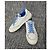 Sneakers Chanel in pelle bianca logo CC Bianco Blu - vista 15