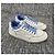 Sneakers Chanel in pelle bianca logo CC Bianco Blu - vista 2