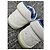 Sneakers Chanel in pelle bianca logo CC Bianco Blu - vista 7