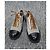 Chanel Oxford-Schuhe aus schwarzem Lackleder und silbernem Perforationsleder Golden