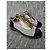 Chanel Oxford-Schuhe aus schwarzem Lackleder und silbernem Perforationsleder Golden - Ansicht 3