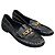 Céline Celine Mocasines de piel negra con cadena Negro