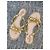 Valentino Garavani Infradito Rockstud Jelly Bow D'oro - vista 4