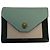 Céline Celine Tricolor Trifold Leather Wallet Beige Green