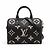 Louis Vuitton Speedy 25 Bandoulière Empreinte Leather Trunk Bag Black Nero