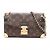Louis Vuitton Borsa a tracolla Trunkie East West Canvas Flap Monogram Marrone