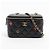 Chanel Bolsa Vanity Case Coco Casino Small em couro de cordeiro acolchoado com corrente Preto