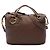 Borsa Satchel Gucci in Twill e Vitello Marrone