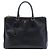 Prada Galleria Double Zip Satchel Medium aus Saffiano Lux Leder in Schwarz