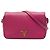 Borsa a tracolla con patta Prada Vitello Phenix Rosa
