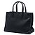 Borsa Tote Satchel Prada Saffiano Soft con tripla tasca nera Nero - vista 2