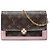 Borsa a tracolla Louis Vuitton Monogram Flore Wallet On Chain Marrone