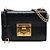 Borsa a tracolla Gucci Small Guccissima Bee Padlock nera Nero