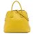 Borsa Dome Prada Large in pelle Saffiano gialla Giallo