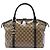 Bolsa Satchel Dome Gucci Medium GG Crystal Charm Bege