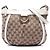 Borsa a tracolla Gucci GG Canvas Abbey D Ring Beige