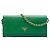 Borsa a tracolla Prada Saffiano Lux Wallet On Chain Verde