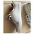 Sneakers Chanel CC Logo in pelle argento Bianco Silver hardware - vista 4