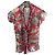 Diane von Furstenberg Blusa de seda estampado floral rojo Blanco Hardware de plata