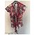 Diane von Furstenberg Blusa de seda estampado floral rojo Blanco Hardware de plata - vista 3