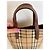 Borsa Tote Burberry Haymarket Check Marrone Beige - vista 4