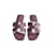 Hermès Oran Sandalen aus lila Leder  - Ansicht 1
