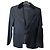 Maliparmi Malip Costume Smoking Garçon en Laine Bleu Marine Noir
