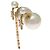 Orecchini a lobo Christian Dior placcati in oro - vista 2
