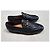 Mocassini Gucci in pelle nera con logo GG in rilievo Nero - vista 3