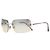 Gafas de sol Chanel 2000s Rimless '4017 D' CC Rhinestone Plata