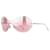 Chanel 2000s '4030' Aviator Wrap Mask Shield Sonnenbrille Pink  - Ansicht 1