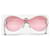 Chanel 2000s '4030' Aviator Wrap Mask Shield Sonnenbrille Pink  - Ansicht 5