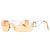 Occhiali da sole Wrap Mask Shield 'Miss Diorella' Dior by Galliano anni 2000 Arancione