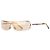 Miu Miu 2000s Rimless Shield Mask Wrap Sonnenbrille Golden