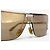 Miu Miu 2000s Rimless Shield Mask Wrap Sonnenbrille Golden - Ansicht 6