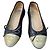Chanel Sapatilhas de couro Black & Gold Preto Dourado