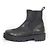 Autre Marque Yohji Yamamoto Leder Brogue Chelsea Boots Schwarz - Ansicht 2
